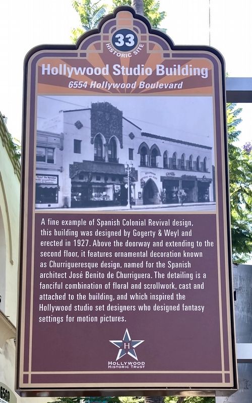 Hollywood Studio Building Marker image. Click for full size.