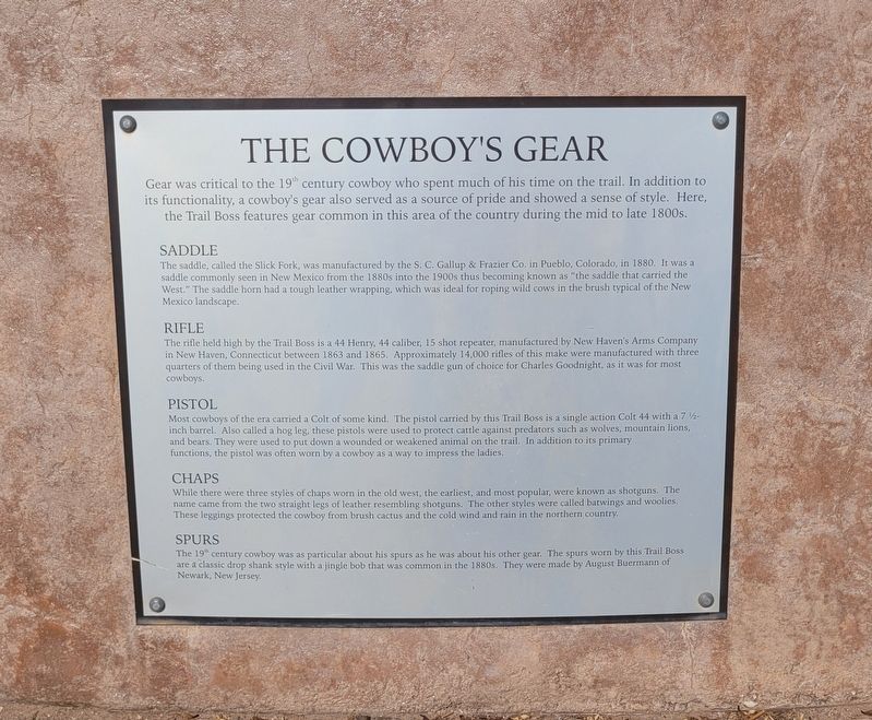 The Cowboy's Gear Marker. Click for full size. The Cowboy's Gear Marker image. Click for full size.