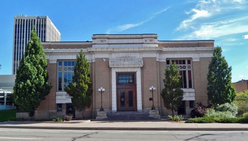 Colorado Springs Public Library Carnegie Building<br>(<i>north elevation</i>). Click for full size. Colorado Springs Public Library Carnegie Building<br>(<i>north elevation</i>) image. Click for full size.