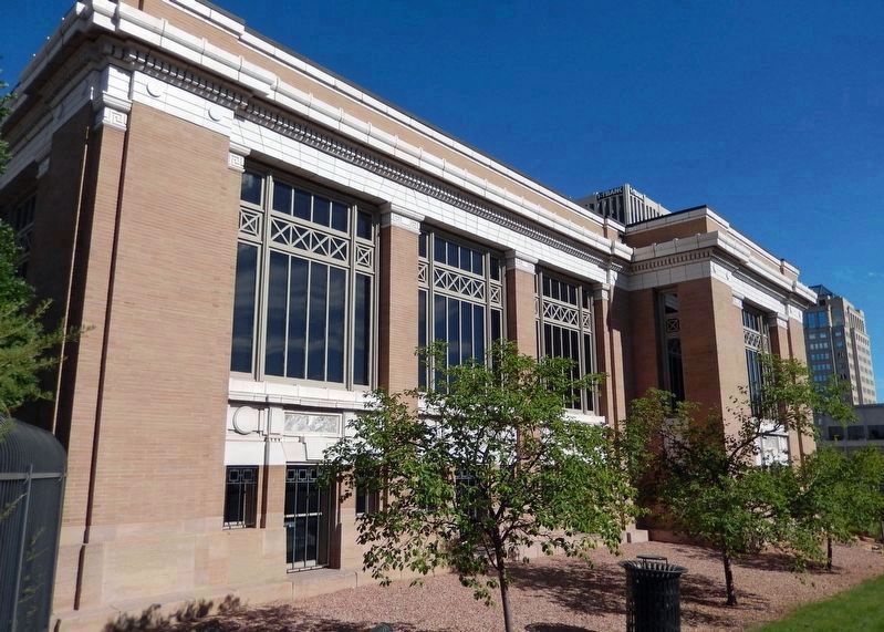 Colorado Springs Public Library Carnegie Building<br>(<i>west elevation</i>). Click for full size. Colorado Springs Public Library Carnegie Building<br>(<i>west elevation</i>) image. Click for full size.