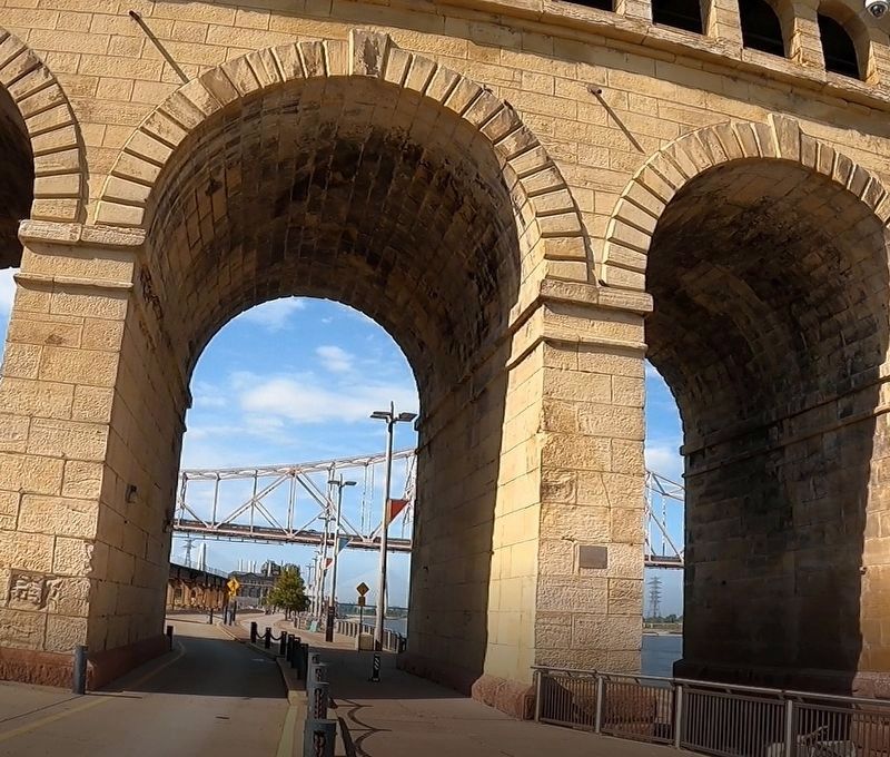 The James B. Eads Bridge Marker. Click for full size. The James B. Eads Bridge Marker image. Click for full size.