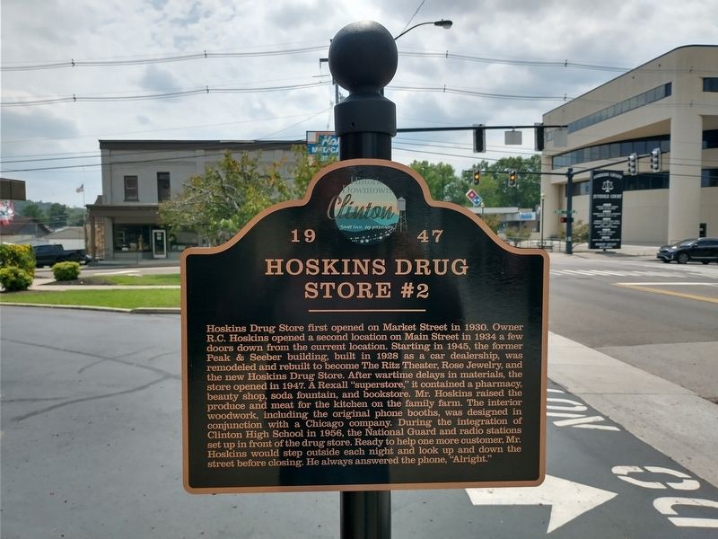 Hoskins Drug Store Marker image. Click for full size.