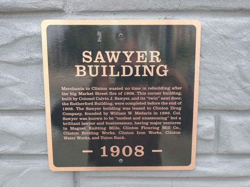 Sawyer Building Marker. Click for full size. Sawyer Building Marker image. Click for full size.