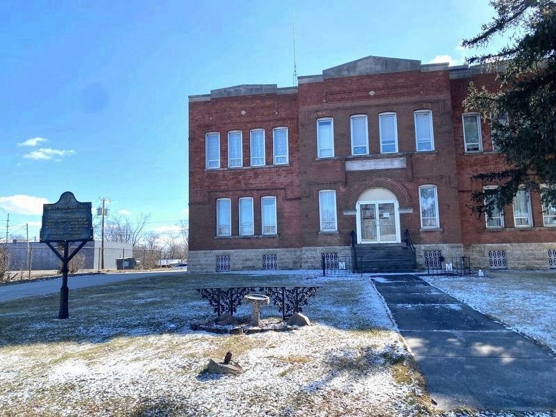 Front of the Merrillville History Museum with Great Sauk Trail historic marker. Click for full size. Front of the Merrillville History Museum with Great Sauk Trail historic marker image. Click for full size.
