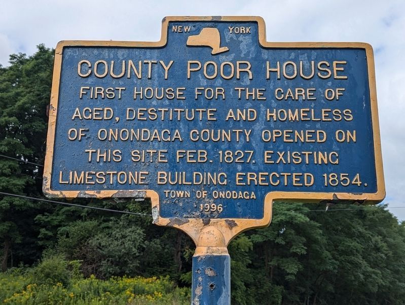 County Poor House Marker condition today. Click for full size. County Poor House Marker condition today image. Click for full size.