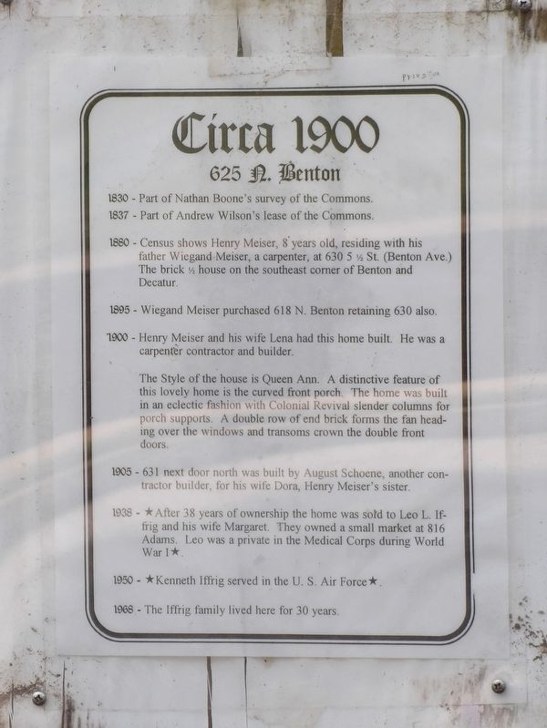 Circa 1900 Marker. Click for full size. Circa 1900 Marker image. Click for full size.