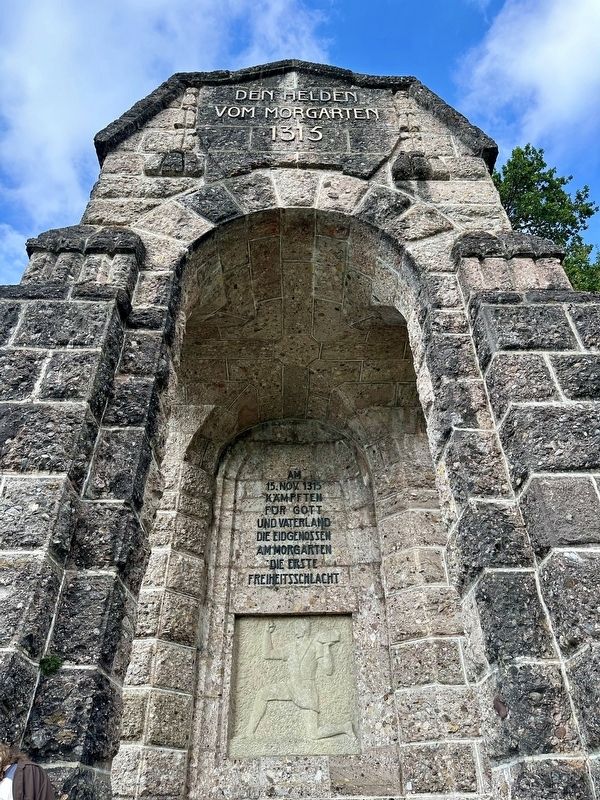 Morgarten Monument - inscriptions image. Click for full size.