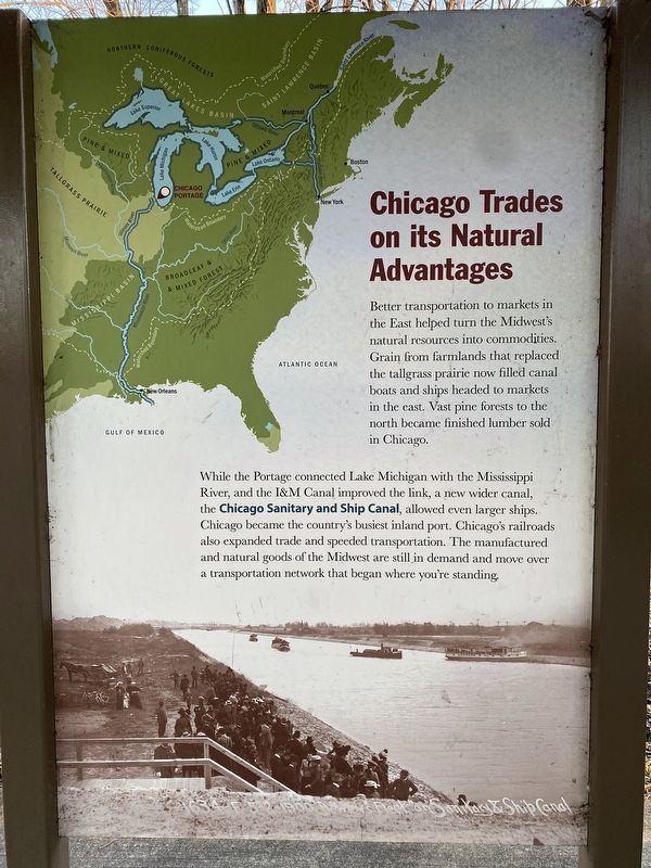 Chicago Trades on its Natural Advantages Marker. Click for full size. Chicago Trades on its Natural Advantages Marker image. Click for full size.