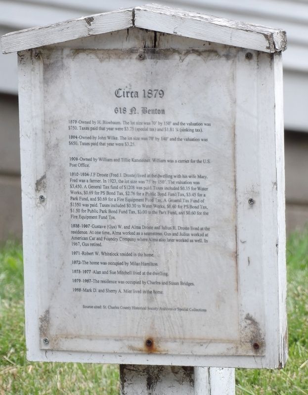 Circa 1879 Marker. Click for full size. Circa 1879 Marker image. Click for full size.