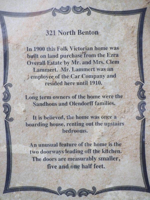 321 North Benton Marker. Click for full size. 321 North Benton Marker image. Click for full size.