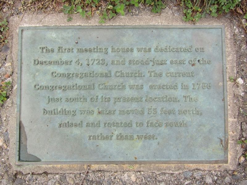 First Meeting House Marker. Click for full size. First Meeting House Marker image. Click for full size.