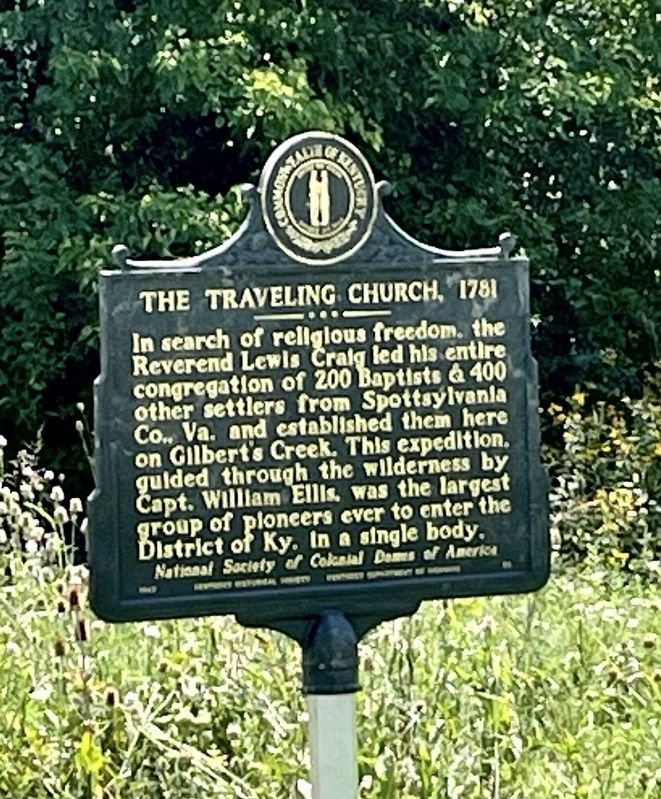 The Traveling Church, 1781 Marker. Click for full size. The Traveling Church, 1781 Marker image. Click for full size.
