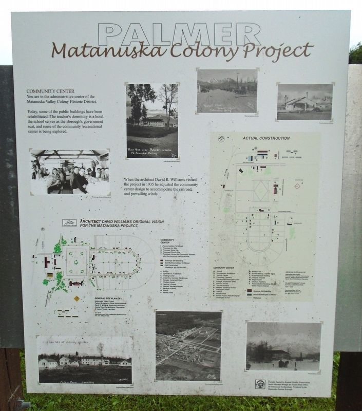 Matanuska Colony Project Marker. Click for full size. Matanuska Colony Project Marker image. Click for full size.