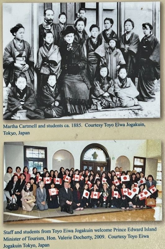 Martha Cartmell and Toyo Eiwa Jogakuin marker photos detail image. Click for full size.