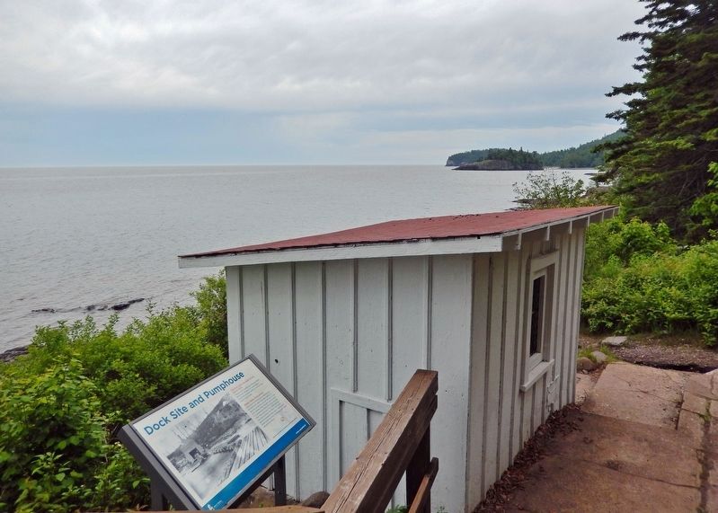 Dock Site and Pumphouse Marker. Click for full size. Dock Site and Pumphouse Marker image. Click for full size.