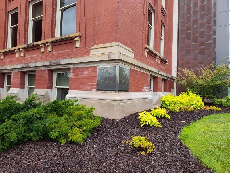 Carnegie Library Cornerstone image. Click for full size.