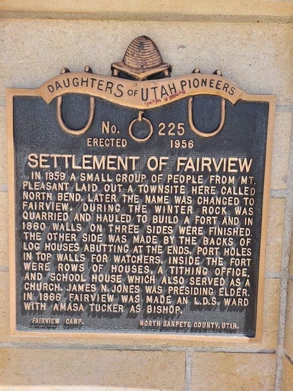 Settlement of Fairview Marker. Click for full size. Settlement of Fairview Marker image. Click for full size.
