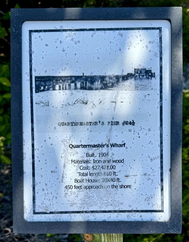 Quartermaster�s Wharf Marker image. Click for full size.
