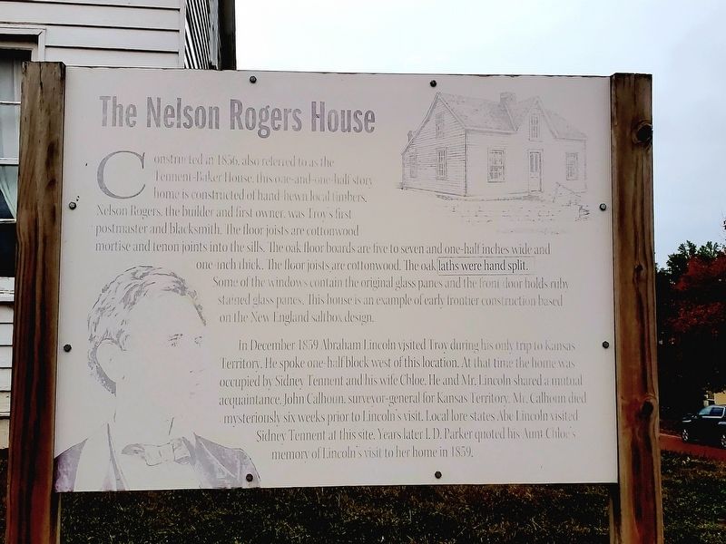 The Nelson Rogers House Marker image. Click for full size.