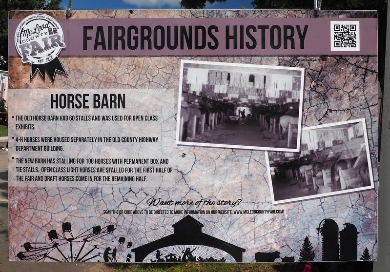Horse Barn Marker. Click for full size. Horse Barn Marker image. Click for full size.