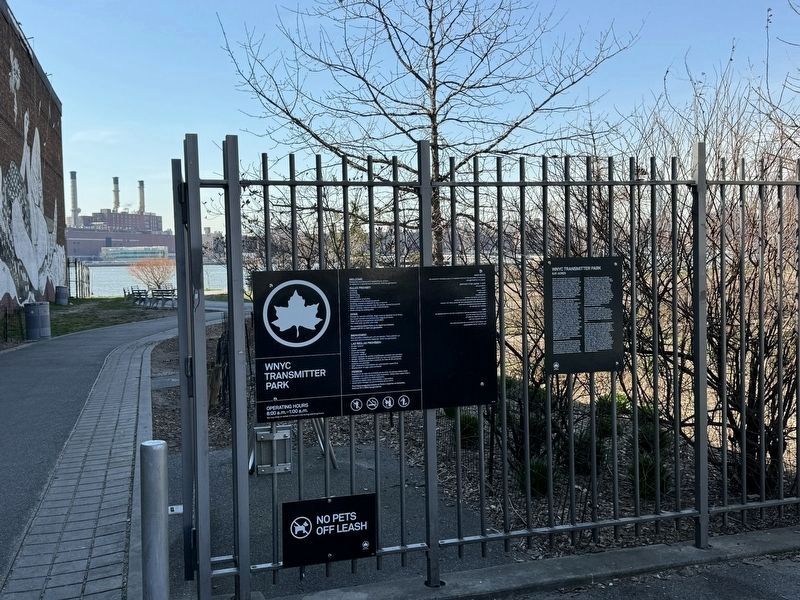 WNYC Transmitter Park Marker. Click for full size. WNYC Transmitter Park Marker image. Click for full size.