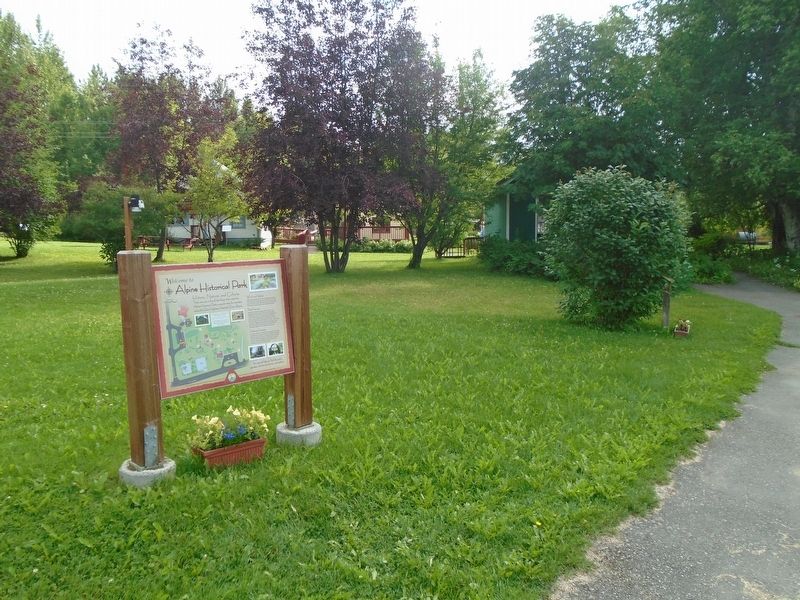Welcome to Alpine Historical Park Marker. Click for full size. Welcome to Alpine Historical Park Marker image. Click for full size.