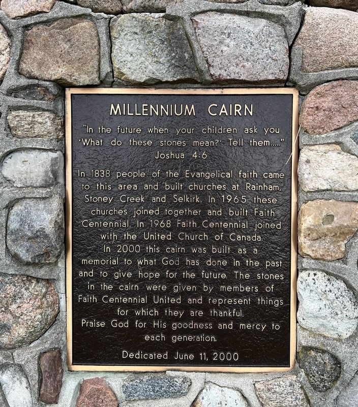 Millenium Cairn Marker. Click for full size. Millenium Cairn Marker image. Click for full size.