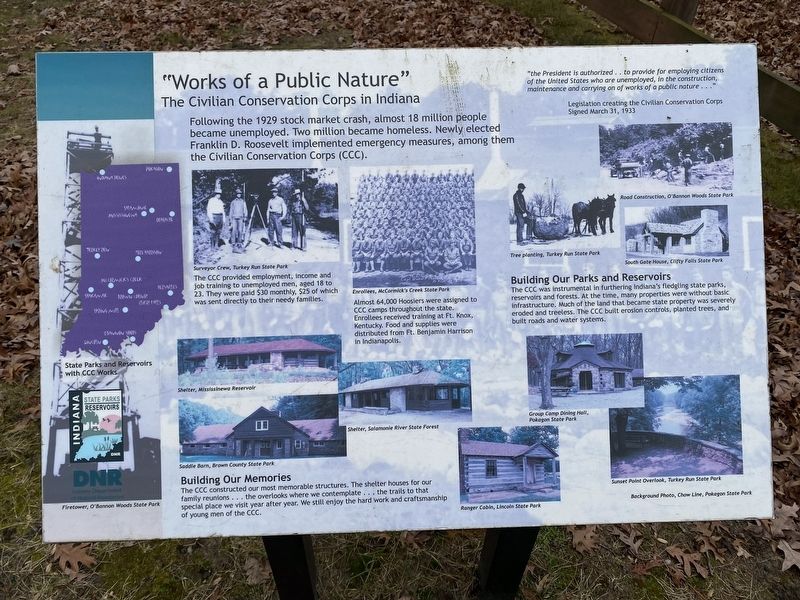 "Works of a Public Nature" Marker. Click for full size. "Works of a Public Nature" Marker image. Click for full size.