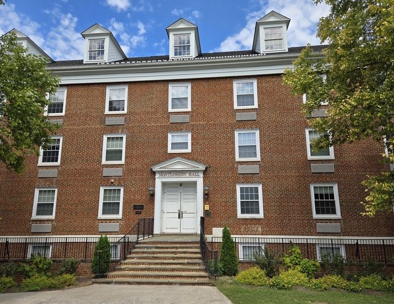 Montgomery Hall and Marker. Click for full size. Montgomery Hall and Marker image. Click for full size.