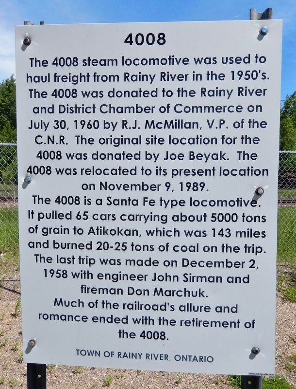 4008 Steam Locomotive Marker. Click for full size. 4008 Steam Locomotive Marker image. Click for full size.