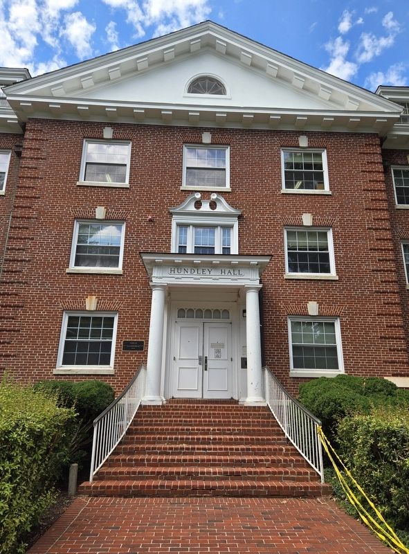 Hundley Hall and Marker. Click for full size. Hundley Hall and Marker image. Click for full size.