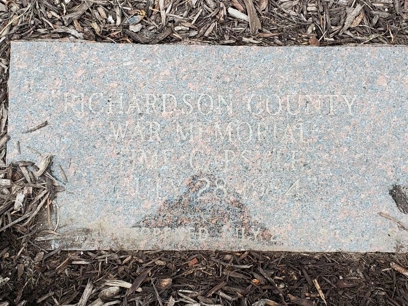 Richardson County War Memorial Time Capsule image. Click for full size.