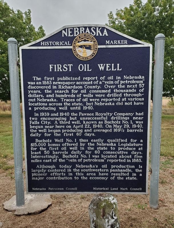 First Oil Well Marker. Click for full size. First Oil Well Marker image. Click for full size.
