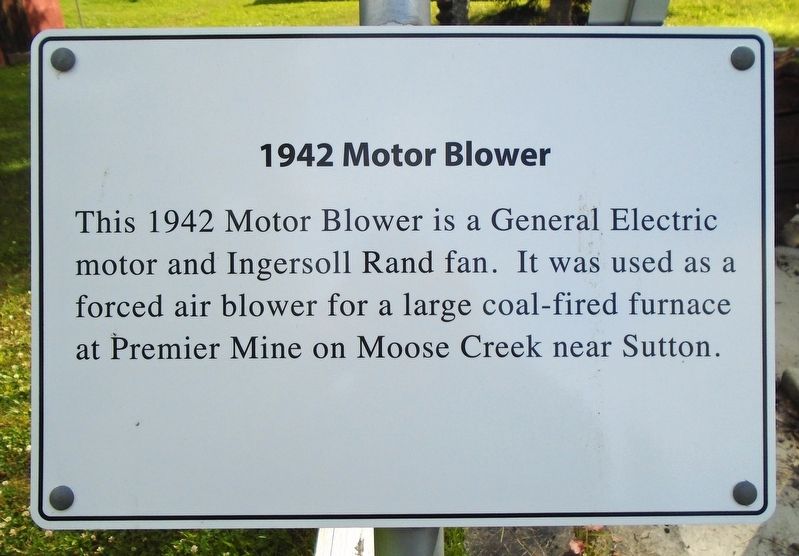 1942 Motor Blower Marker. Click for full size. 1942 Motor Blower Marker image. Click for full size.
