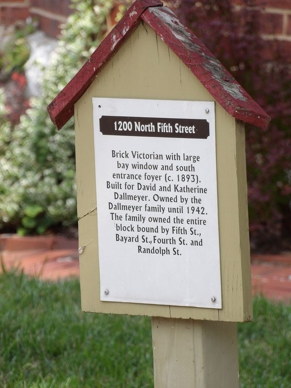 1200 North Fifth Street Marker image. Click for full size.