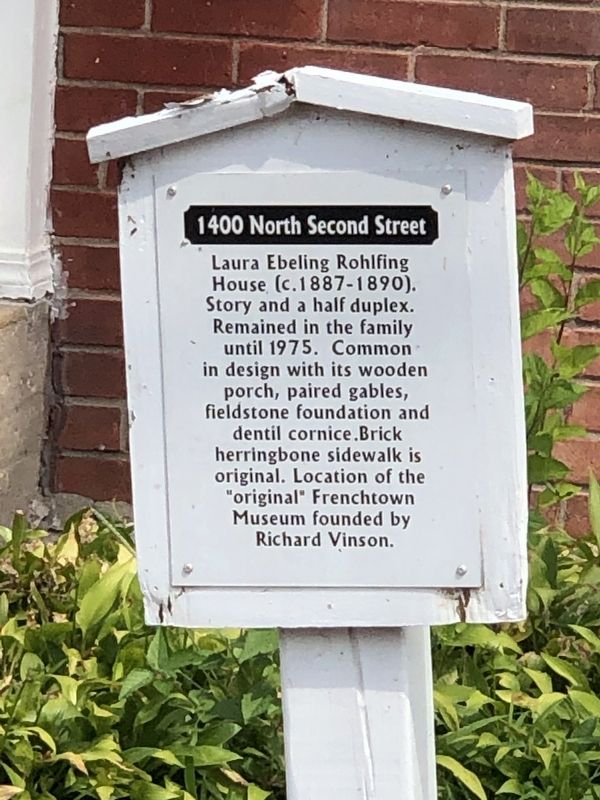 1400 North Second Street Marker image. Click for full size.