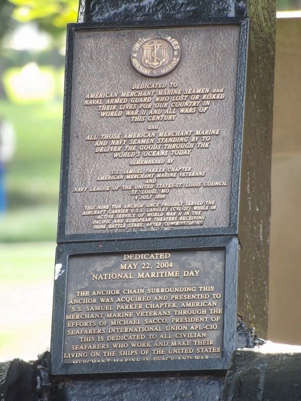 American Merchant Marine Seamen and Naval Armed Guard Memorial Marker. Click for full size. American Merchant Marine Seamen and Naval Armed Guard Memorial Marker image. Click for full size.