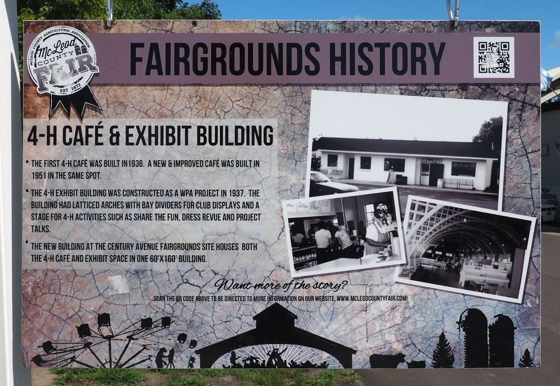 4-H Café and Exhibit Building Marker. Click for full size. 4-H Café and Exhibit Building Marker image. Click for full size.