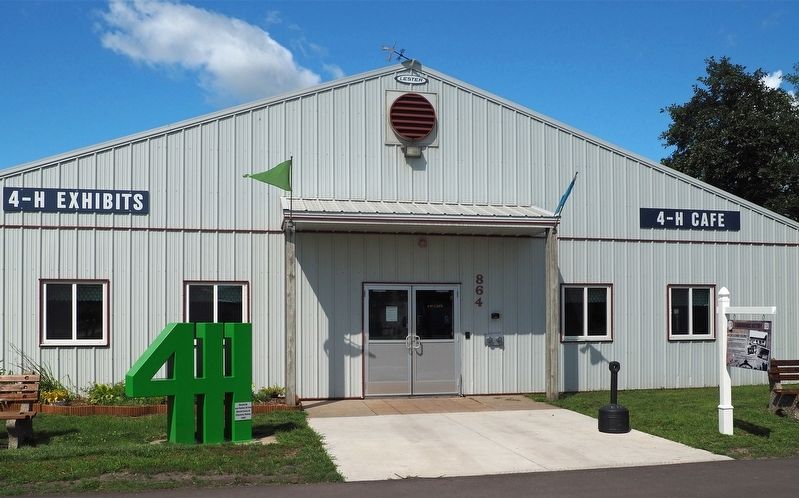 4-H Café and Exhibit Building and Marker at the McLeod County Fairgrounds. Click for full size. 4-H Café and Exhibit Building and Marker at the McLeod County Fairgrounds image. Click for full size.