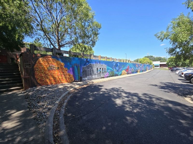 Full Flowing into the Future mural. Marker is on the far left image. Click for full size.