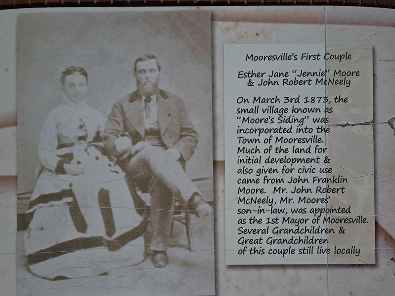 Mooresville's First Couple panel image. Click for full size.