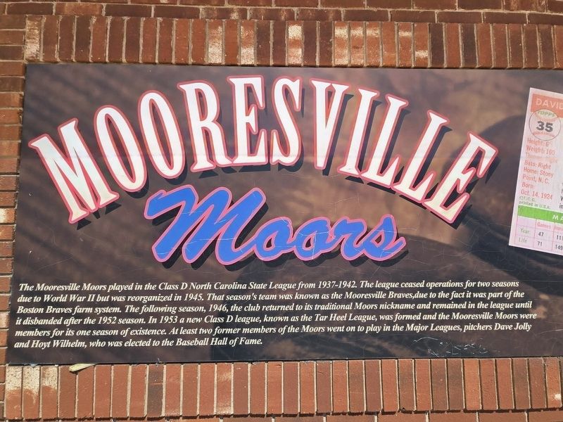 Mooresville Moors Marker. Click for full size. Mooresville Moors Marker image. Click for full size.
