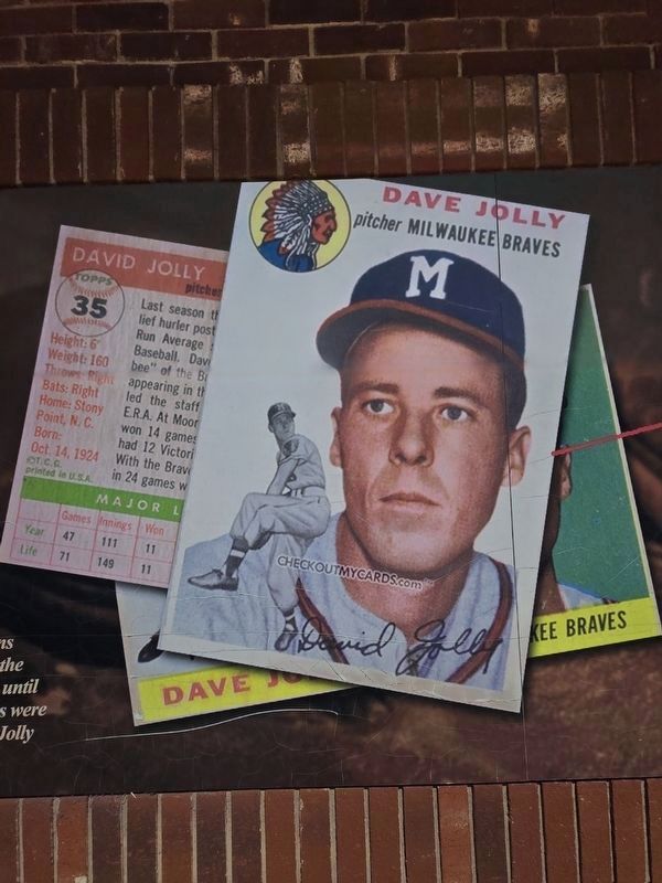 Replica Topps baseball card of Dave Jolly. Click for full size. Replica Topps baseball card of Dave Jolly image. Click for full size.