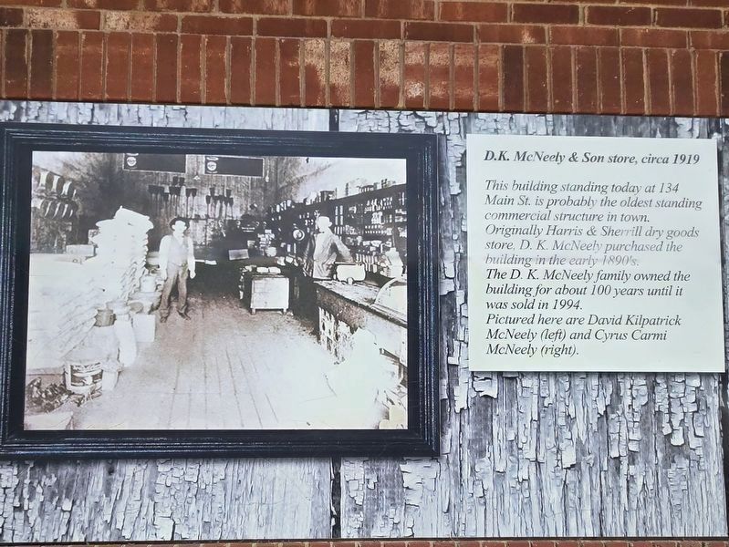 D.K. McNeely & Son store, circa 1919 Marker image. Click for full size.