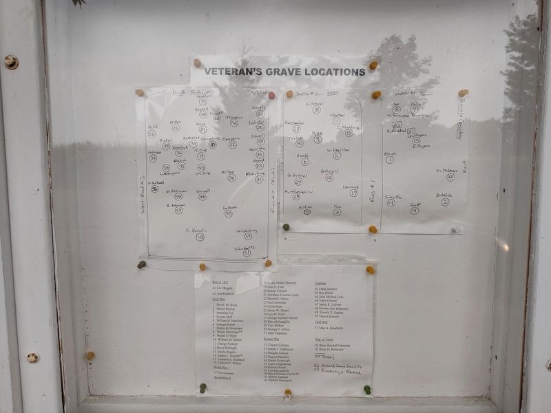 Veteran's Grave Locations Marker. Click for full size. Veteran's Grave Locations Marker image. Click for full size.