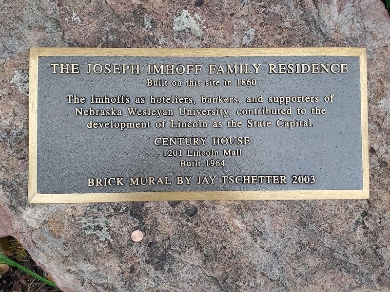 The James Imhoff Family Residence Marker. Click for full size. The James Imhoff Family Residence Marker image. Click for full size.