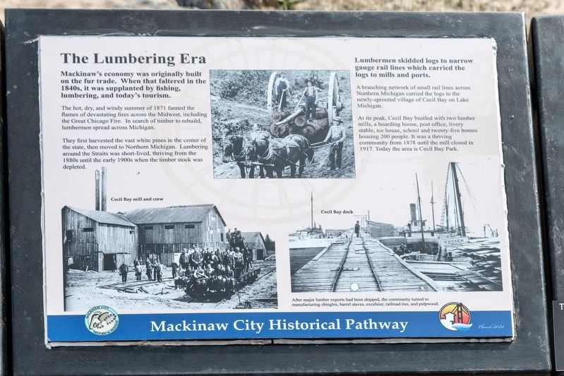 The Lumbering Era Marker. Click for full size. The Lumbering Era Marker image. Click for full size.