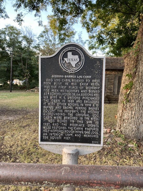 Siddons-Barnes Log Cabin Marker image. Click for full size.