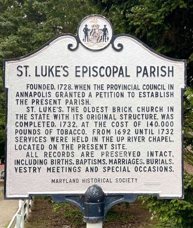 St. Lukes Episcopal Parish Marker. Click for full size. St. Lukes Episcopal Parish Marker image. Click for full size.
