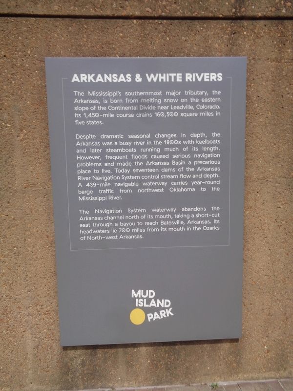Arkansas & White Rivers Marker image. Click for full size.